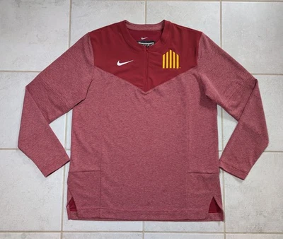 Nike Men's Medium Iowa State Cyclones Jack Trice 5 Bar Club 1/4 Zip Pullover Red - Image 1 of 4