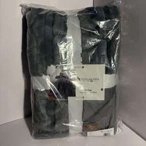 NUEVA manta de piel sintética Koolaburra de Ugg Chloe 50” x 70” gris piedra - Imagen 1 de 3
