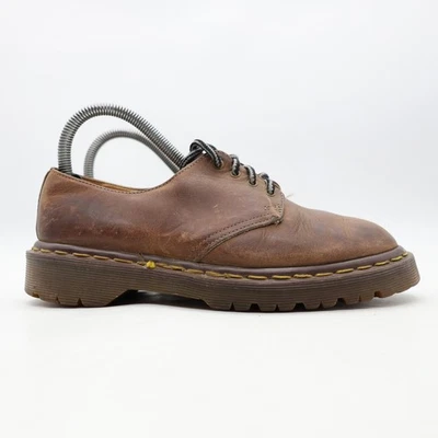Doc Dr. Martens Oxford 4 Ojos Encaje Para Mujer EE. UU. 7 UK 5 Cuero Marrón Hecho en Inglaterra Foto 1 de 4