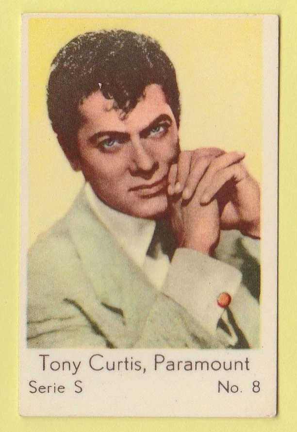 1950s Swedish Film Star Card  Serie S #8 Actor Tony Curtis - Image 1 of 1
