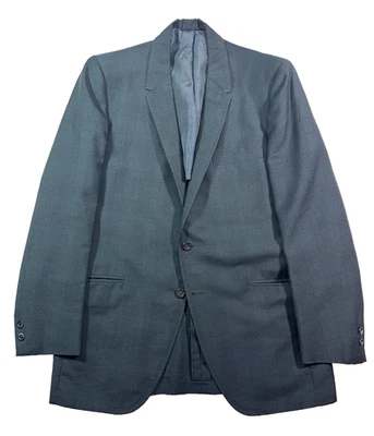green plaid Vintage 60s wool mohair blazer jacket sport suit coat 38 39 40 S - Image 1 of 4
