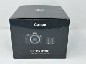 Canon EOS R100 24.2MP Mirrorless Camera + RF-S 18-45mm Lens – NEW SEALED – BLACK - Picture 1 of 2