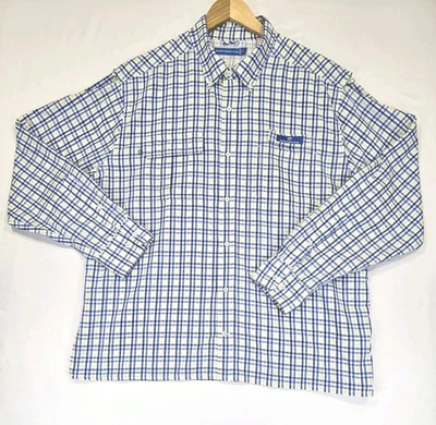 Southern Tide Tarpon Fishing Shirt Button Down Vented Blue Green Plaid Mens XL - Image 1 of 4