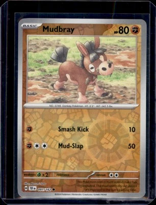 Mudbray SV05: Temporal Forces Pokemon 091/162 Reverse Holo NM+ - Image 1 of 2
