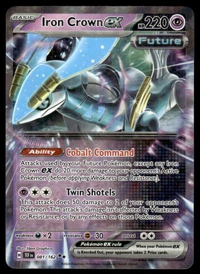 Pokemon TCG SV05: Temporal Forces #081/162 Iron Crown ex NM - Image 1 of 2
