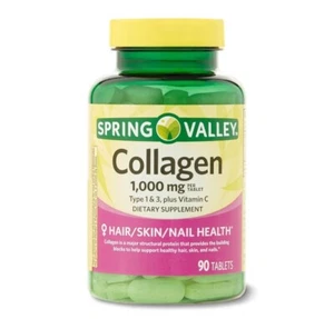 Spring Valley Collagen Type 1 & 3 Plus Vitamin C 1000 mg Tablet 90 CT. Colágeno - Picture 1 of 2