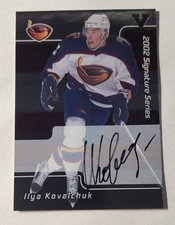 2001 ITG Be A Player Signature Series Vault Black Ilya Kovalchuk Rookie Auto RC