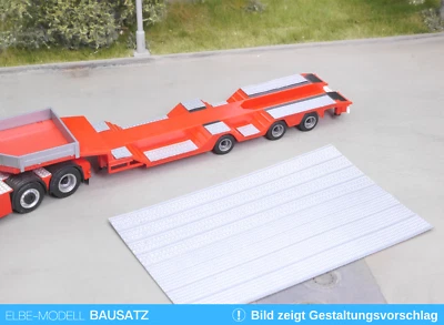 1:87 EM630 Lochblech Auflagen 8 Streifen silber selbstklebend für Herpa Umbauten