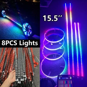 4x 15.5'' Chasing Wheel Rim Lights +2x 4ft + 2x 6.5ft LED Strip Underglow Lights - Bild 1 von 11