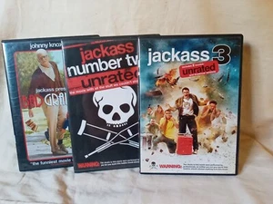 Johnny Knoxville Lot of 3 Movies-Jackass 2- Jackass 3-Bad Grandpa - Picture 1 of 9