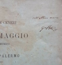 GIUSEPPE PITRE' - AUTOGRAFO - OPUSCOLO TUMULAZIONE P. LUIGI DI MAGGIO - PALERMO