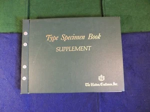 Haddon Craftsmen Type Specimen Book Supplement to Linotype & Display Faces 101 p - Imagen 1 de 6