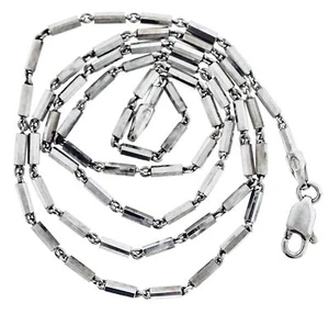 Shiny Arrow Link Bullet 16" Chain Necklace 1.5mm NEW Real 925 Sterling Silver - Picture 1 of 8