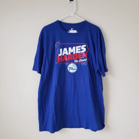 James Harden Philadelphia 76ers T-Shirt Tee Mens XL-XXL Blue Fanatics The Beard Cover