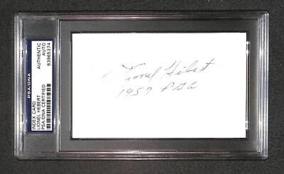 Lionel Hebert "1957 PGA Championship Winner" autographed SIGNED 3x5 PSA/DNA - Image 1 of 2