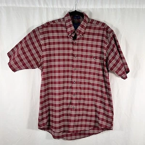 Towncraft Poloshirt Herren Medium rot kariert Knopfleiste Kurzarm Baumwollmischung - Bild 1 von 8