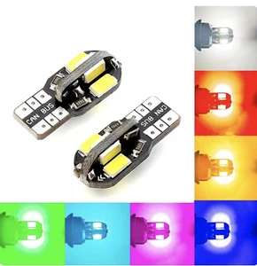 2 X ERROR FREE CANBUS 501 SMD LED SIDELIGHT WHITE BULBS XENON T10 W5W 194 - Picture 1 of 9