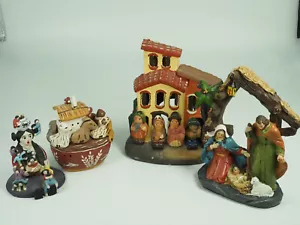 Perú Arte Popular Arcilla Terracota 4 X3" Narrador Estatuillas Arca Pesebre Misión - Imagen 1 de 12