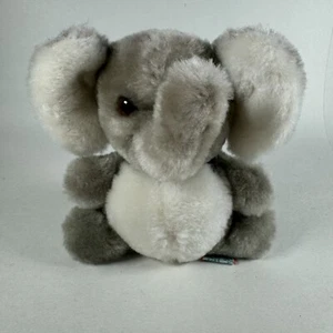 Dakin Vintage Plush Elephant Grey 5" 1978 Shredded Clippings Nutshells Toy - Picture 1 of 9