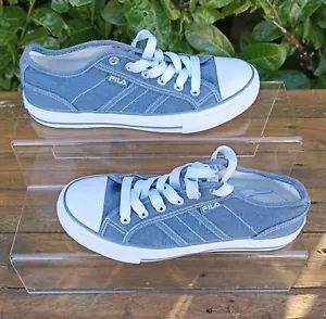 scarpe da baseball fila denim taglia 3,5 euro 36 blu bianco nuove funky rare - Foto 1 di 10