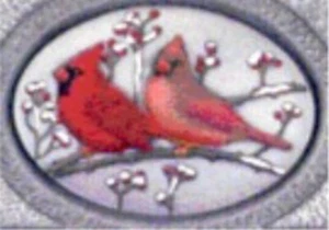 Ceramic Bisque~~ Ready to Paint~~ Cardinal insert ~FREE SHIPPING in USA - Picture 1 of 2