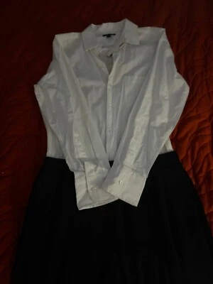 Mono J Crew manga larga con botones blanco y negro talla 8 precio de venta sugerido por el fabricante 398 USD Foto 1 de 4