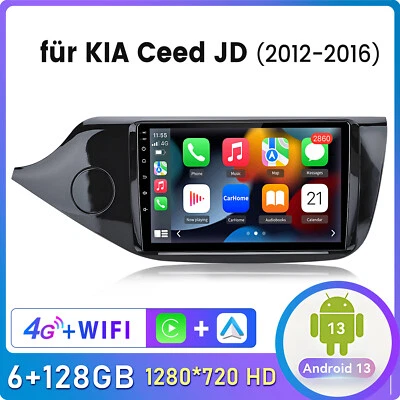 6+128G Android 13 Autoradio Für Kia Ceed JD 2012-16 GPS Navi DSP Carplay SWC DAB - Bild 1 von 4
