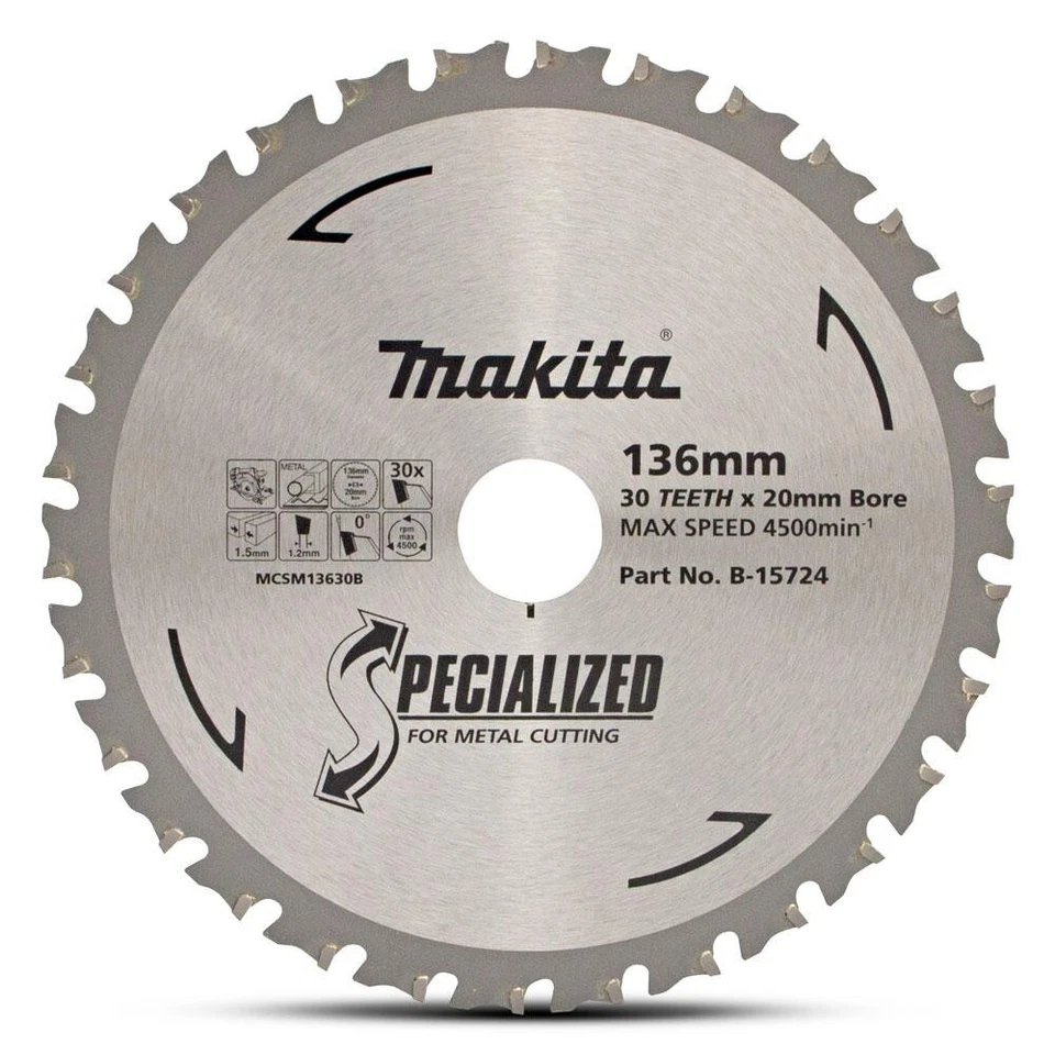 MAKITA DCS552 136mm 30T METAL CUTTING SAW BLADE – B-15724 - image 1 of 1