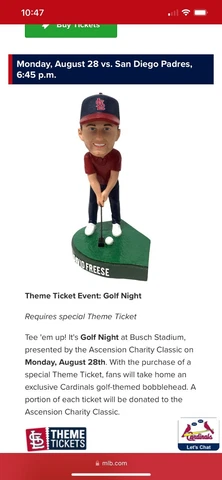 David FREESE Stl Cardinals "GOLF" night bobblehead 8/28 PRESALE Cover