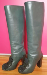 DOROTHEE SCHUMACHER, Stiefel, kniehoch, tannengrün, Gr. 37, Leder, Boots, Shoes - Bild 1 von 5