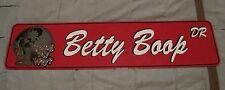 Betty Boop Drive Sign Red & White Metal Street Sign 24x6"