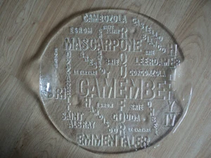 Käseteller  Glasteller mit Grifffmulden Breite ca. 33 cm  Servierteller - Bild 1 von 4