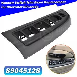 NEW Front Left Window Switch Bezel Gray Fit For 03-07 Chevy Silverado GMC Sierra - Foto 1 di 9