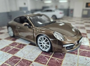 BURAGO 2011 PORSCHE 911 CARRERA S BROWN 1/24 SCALE DIECAST MODEL CAR - Picture 1 of 14