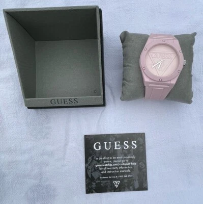 Guess Silicone Strap and Case Analog Women's Watch U0979L5 Pink - Image 1 of 2