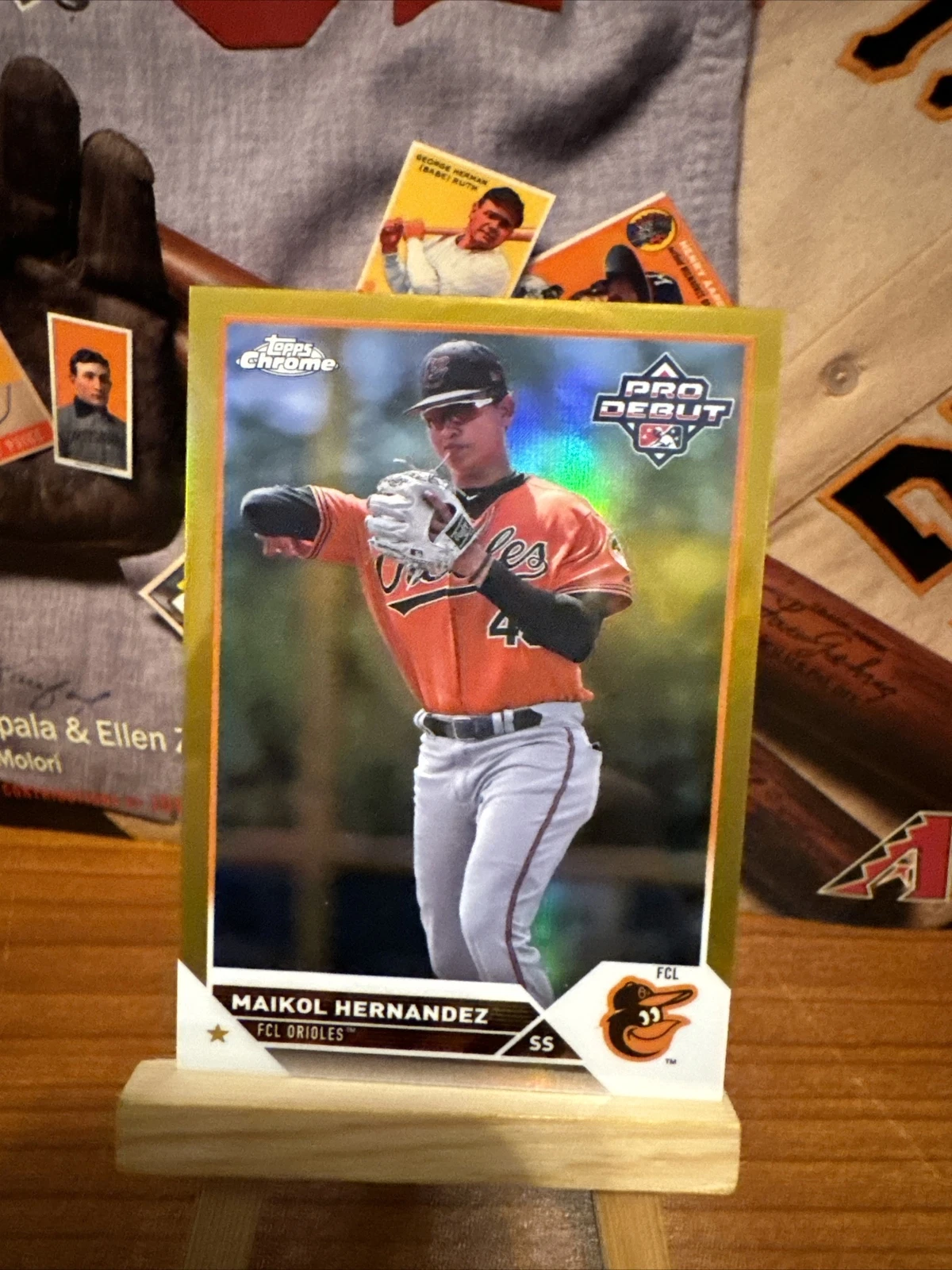 2023 Maikol Hernandez Topps Pro Debut Chrome RC PDC-84 GOLD /50 Hot SSP!