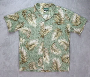 Men's Vintage Island Aloha Wear Button Up Short Sleeve Hawaiian Shirt - Picture 1 of 4