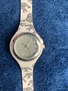 White Stainless Steel Elephant Cute Analog Watch WAC9095KL - Picture 1 of 8