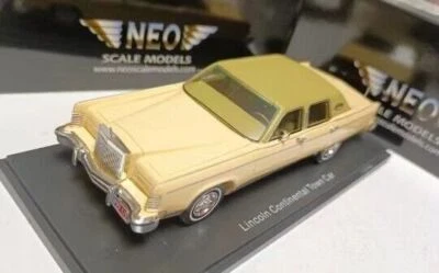 Neo 1/43 Lincoln Continental Town Car 1978 Yellow PandaVia-Model Resin car model - Image 1 of 4
