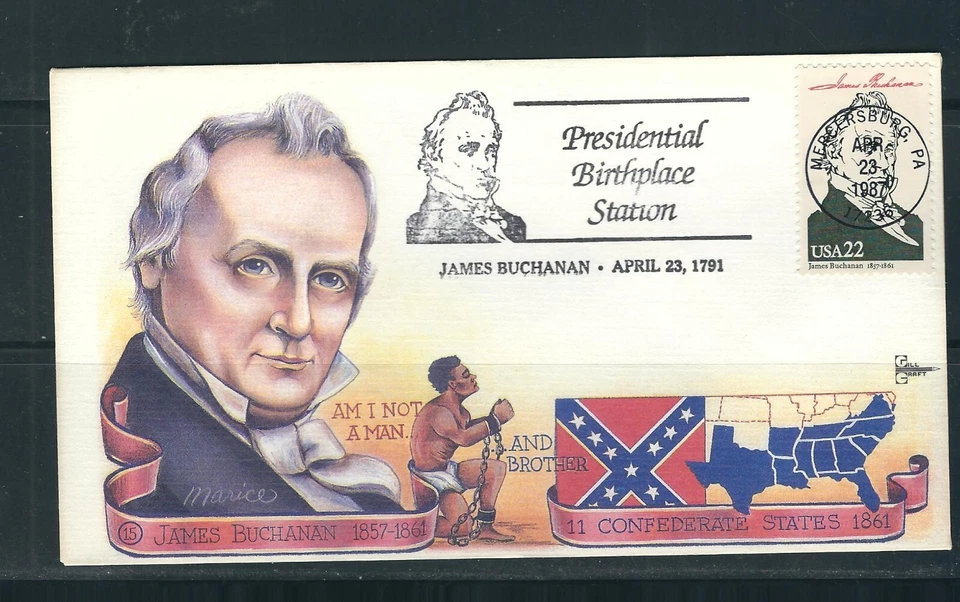 US SC # 2217f James Buchanan. Presidential Birthplace Station . Gill Craft - Image 1 of 1