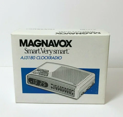 Vintage Magnavox The Nightline AJ3180 Clock Radio AM FM Alarm Cover