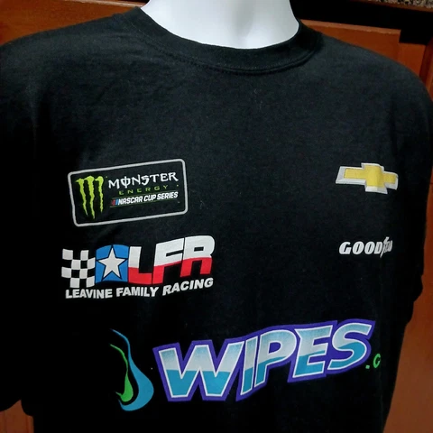 Leavine Family Racing Michael McDowell Wipes.com Team Issued 2XL Shirt NASCAR Cover