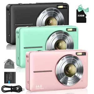 Cámara digital 1080P para niños cámara de video con tarjeta SD de 32 GB zoom digital 16X - Imagen 1 de 16