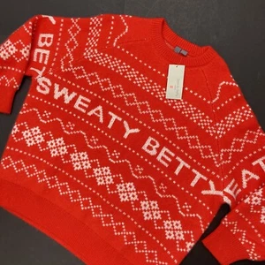 Suéter Sweaty Betty Snow Fairisle Mezcla Mohair Cálido San Valentín Talla S/M Nuevo con Etiquetas - Imagen 1 de 17