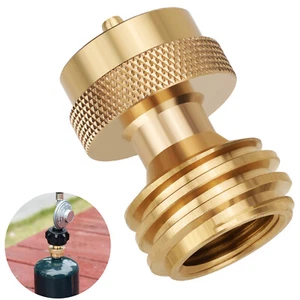 Solid Brass Propane Tank Adapter Refill POL Tank Valve to QCC1/Type1 Regulator - Picture 1 of 6