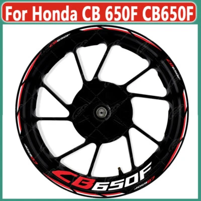 CB650F Motorcycle bike wheel decals rim stickers set stripes For Honda CB 650F Foto 1 de 4