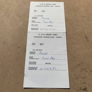 VINTAGE 1960s TRAVEL P & O ORIENT CRUISE LINES ORCADES LANDING CARD - Picture 1 of 5