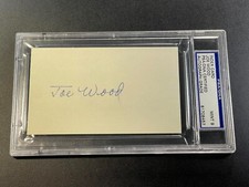 SMOKEY JOE WOOD CUT SIGNATURE AUTOGRAPH AUTO PSA/DNA 9 BOSTON RED SOX MLB