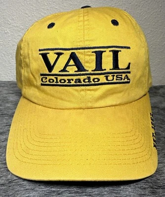 Gorra de béisbol Vail Colorado USA The Game Elevation 11.450 barra amarilla Foto 1 de 4