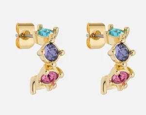 Pendientes de aro Ted Baker Cresita arco iris cristal Huggie tono dorado - Imagen 1 de 5